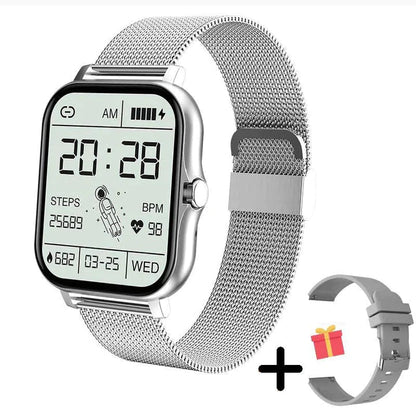 Women's Fitness Tracker Smart Watch with Metal Band – Heart Rate, Sleep, Blood Oxygen Monitor – Activity Tracker with Notifications