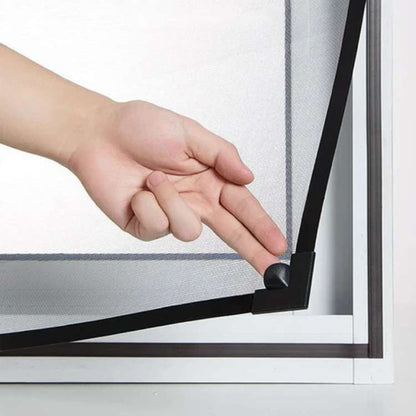 Self-Sealing Window Screen with 26 Magnetic Closures – Insect Barrier for Fresh Air Ventilation
