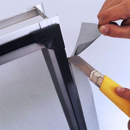 Self-Sealing Window Screen with 26 Magnetic Closures – Insect Barrier for Fresh Air Ventilation