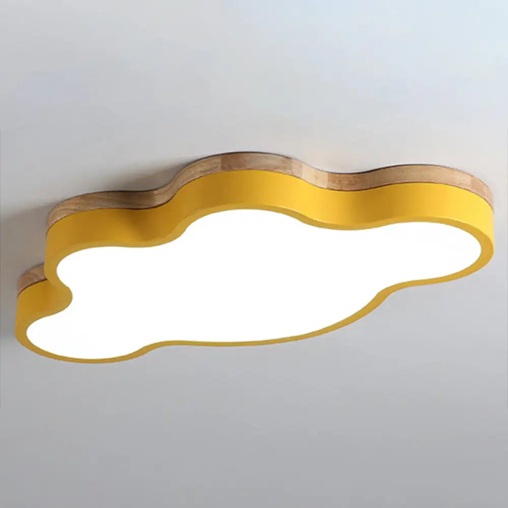 Cloud Flush Mount LED Ceiling Light for Kids Room 20-Inch Metal Fixture Nursery Playroom Bedroom Lighting Toddler Baby Décor