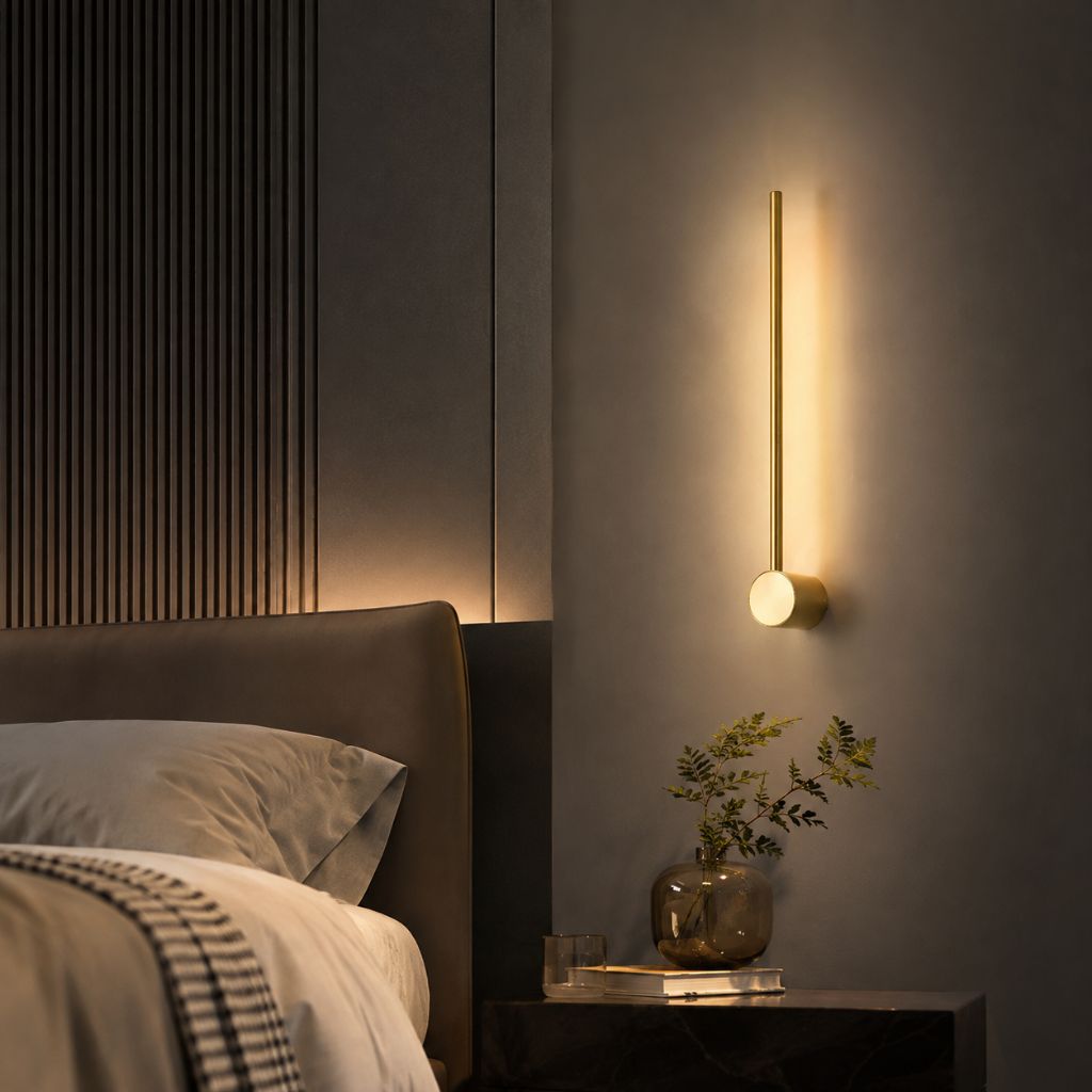 Modern Aluminum LED Wall Light Fixture for Bedroom Living Room Hallway – Adjustable White Lighting Bar Sconce 24-31 inch Decorative