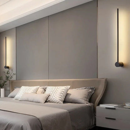 Modern Aluminum LED Wall Light Fixture for Bedroom Living Room Hallway – Adjustable White Lighting Bar Sconce 24-31 inch Decorative