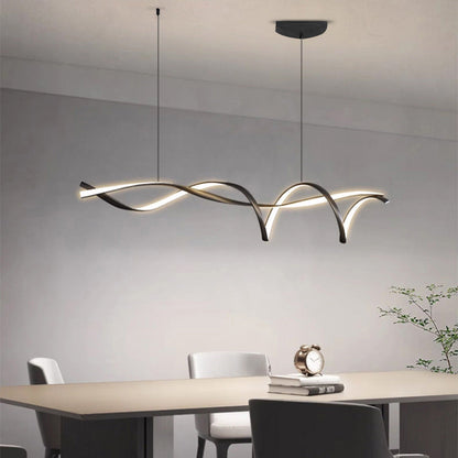 Linear Pendant Light for Kitchen Island and Dining – Adjustable Modern Fixture with E27 Socket – Sleek Metal Design for Contemporary