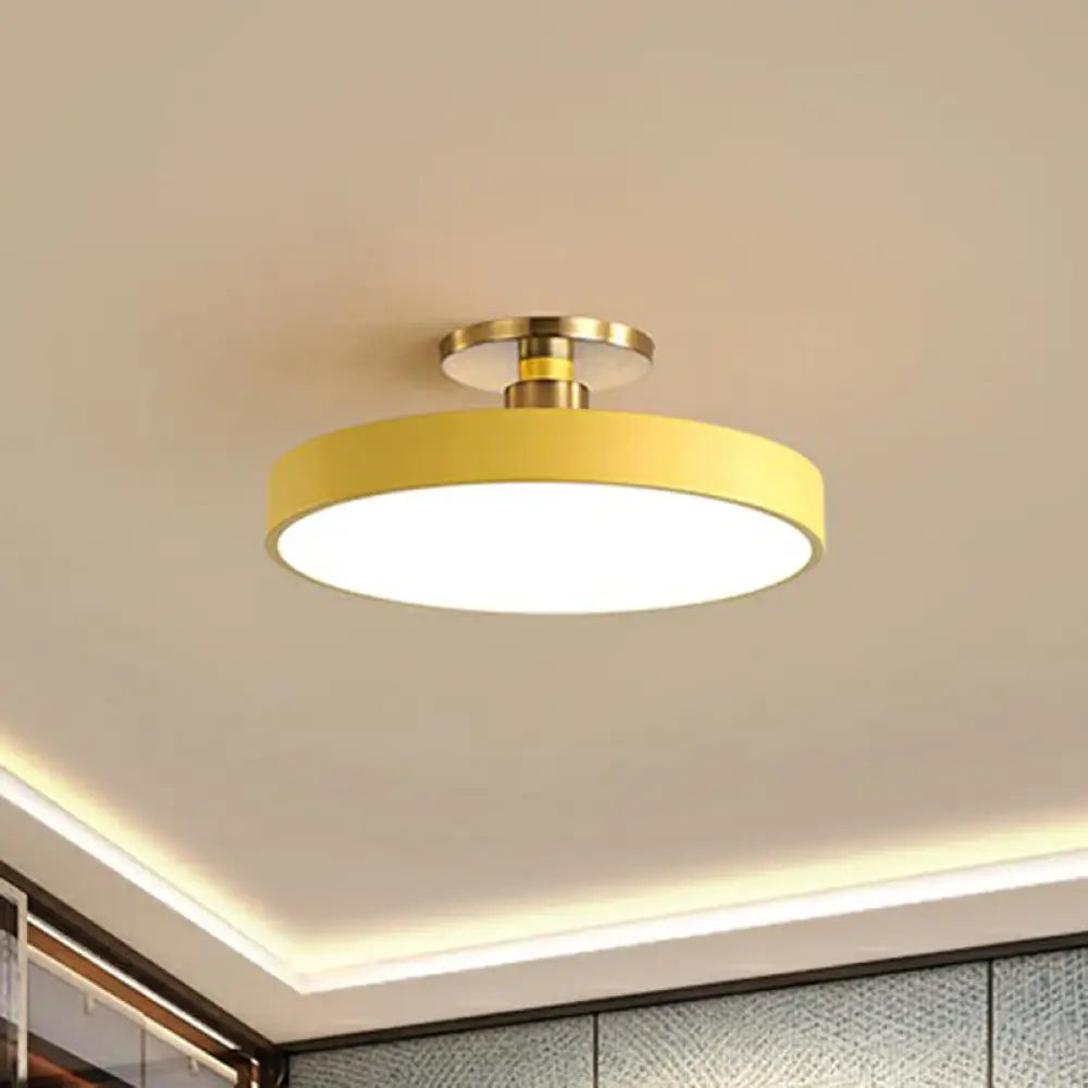 Acrylic Round LED Ceiling Light Fixture for Kids Room, Bedroom & Playroom - Modern Low-Profile Design - Choose 12, 16, 20 or 24 Inch