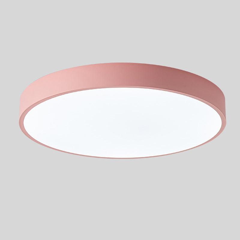 Modern Flush-Mount LED Ceiling Light with Wood Accent – Round Dome Design for Bedroom, Living Room & Office