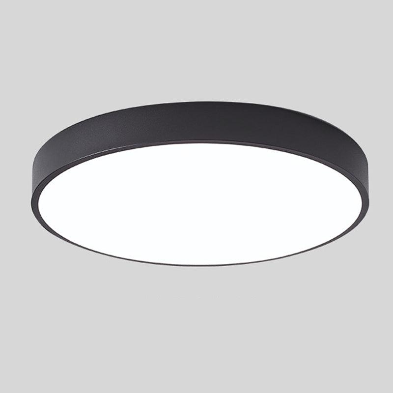 Round Wood Ceiling Light Fixture with LED – Scandinavian Style Flush Mount for Bedroom, Study & Hallway – 9" or 12" Diameter – Modern