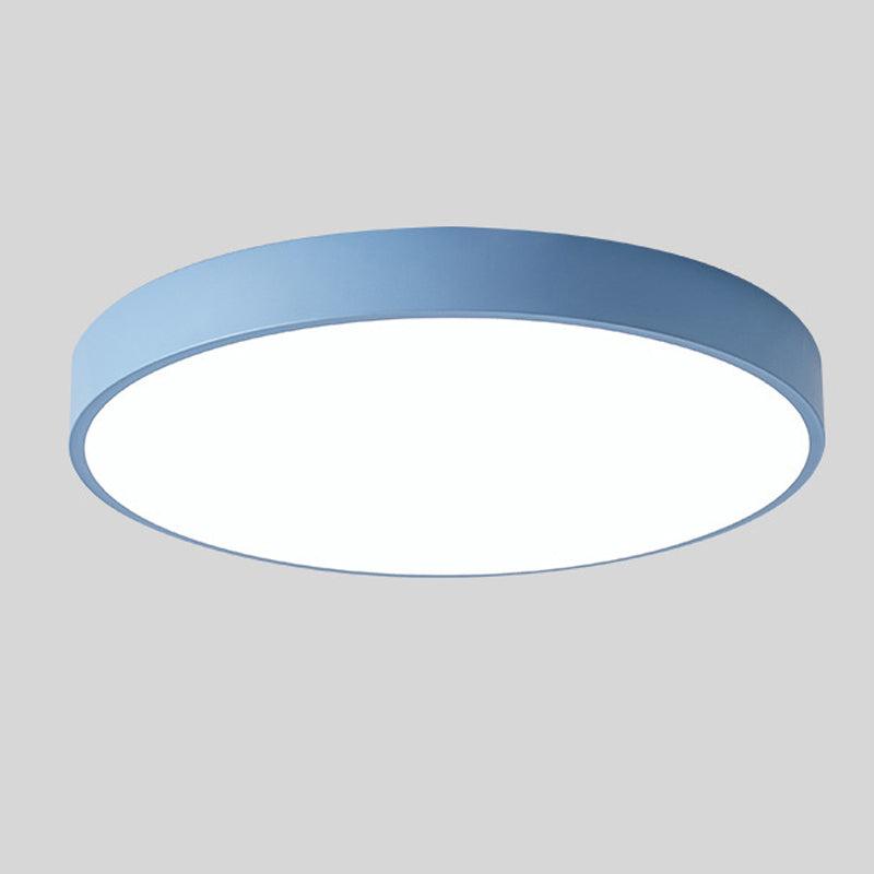 Round Wood Ceiling Light Fixture with LED – Scandinavian Style Flush Mount for Bedroom, Study & Hallway – 9" or 12" Diameter – Modern