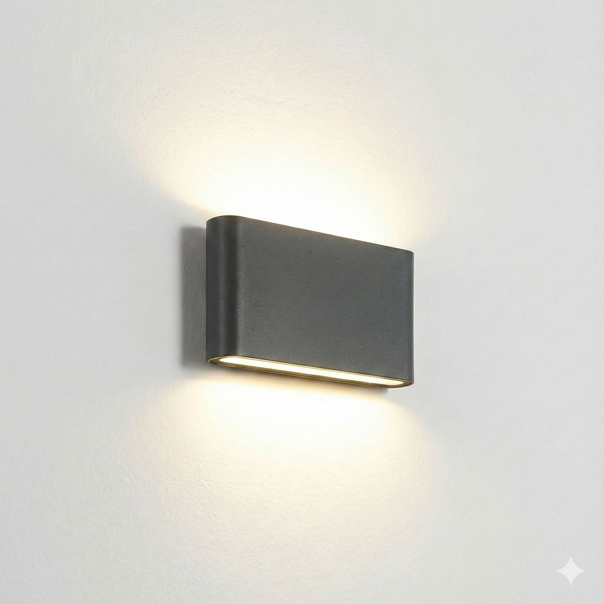Weatherproof Aluminum Outdoor Wall Sconce Light – Modern Geometric Design for Patio Porch Garden Pathway Exterior Entryway Facade IP65 Rated