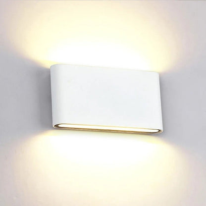 Weatherproof Aluminum Outdoor Wall Sconce Light – Modern Geometric Design for Patio Porch Garden Pathway Exterior Entryway Facade IP65 Rated