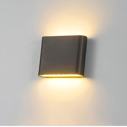 Weatherproof Aluminum Outdoor Wall Sconce Light – Modern Geometric Design for Patio Porch Garden Pathway Exterior Entryway Facade IP65 Rated