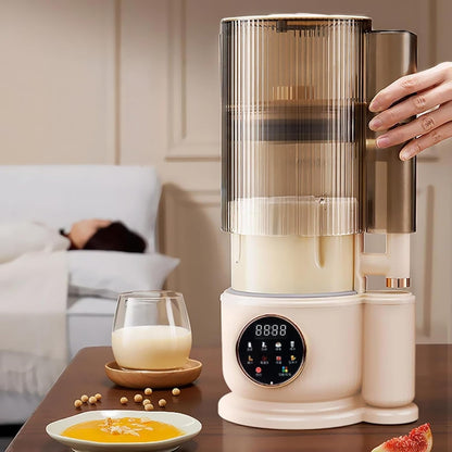 Plant-Based Milk Maker Machine – Automated Blending System for Almond, Oat & Soy – 12-Blade Steel Grinder, Self-Clean, Timer & 8 Programs