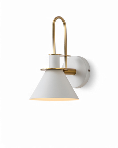 Travertine and Wood Wall Sconce with Warm White LED Light for Bedroom Living Room Hallway Modern Minimalist Stone Accent Lighting