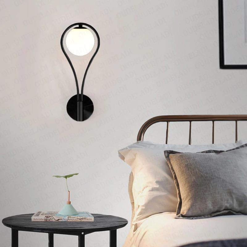 Metal Wall Sconce Minimalist Lamp Gold Black Silver Finish Hardwired Fixture Bedroom Hallway Living Room Dining Room Sconce