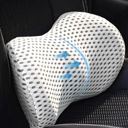 Lumbar Support Pillow for Office Chair & Car Seat – Memory Foam Lower Back Cushion with Ergonomic Design for Posture Relief & Spine