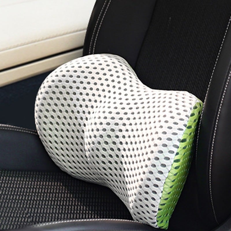 Lumbar Support Pillow for Office Chair & Car Seat – Memory Foam Lower Back Cushion with Ergonomic Design for Posture Relief & Spine