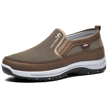 Men's Orthopedic Slip-On Walking Shoes with Arch Support & Cushioned Sole for Plantar Fasciitis Relief, All-Day Comfort Sneakers for
