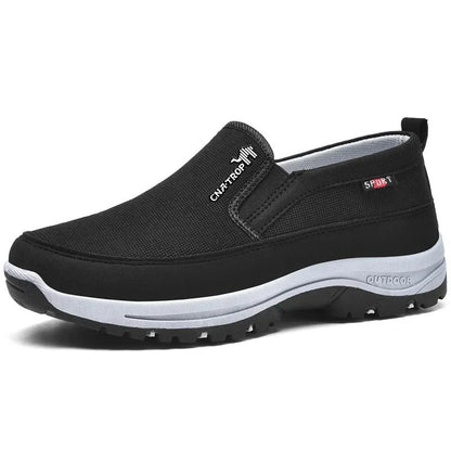 Men's Orthopedic Slip-On Walking Shoes with Arch Support & Cushioned Sole for Plantar Fasciitis Relief, All-Day Comfort Sneakers for