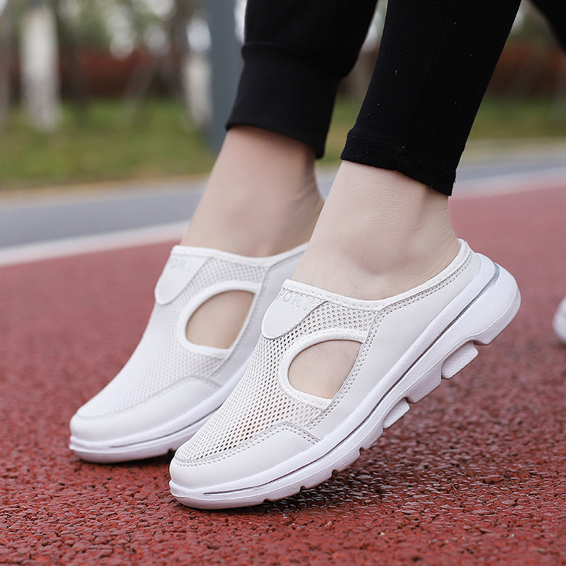 Men's Orthopedic Slip-On Shoes with Arch Support & Breathable Mesh Upper for Wide Feet | Lightweight EVA Cushioned Walking Shoes for