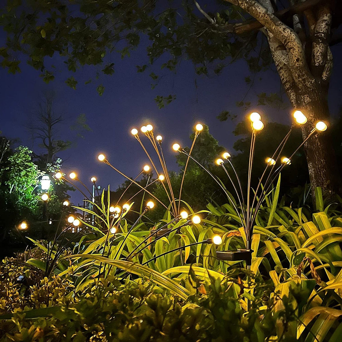 Solar-Powered Garden Stake Lights with Firefly LED Effect – IP65 Weather-Resistant Decorative Pathway Lighting for Yards, Flower Beds &