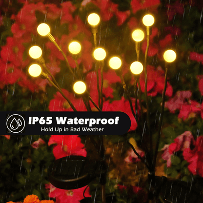 Solar-Powered Garden Stake Lights with Firefly LED Effect – IP65 Weather-Resistant Decorative Pathway Lighting for Yards, Flower Beds &