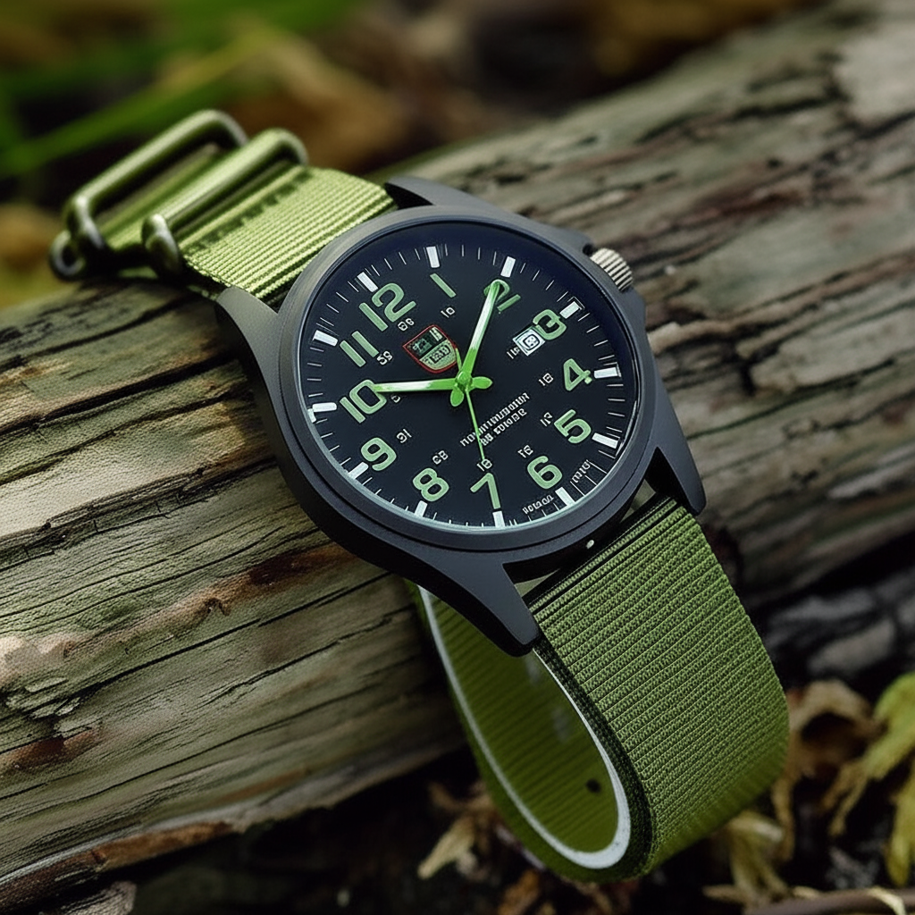 Reloj deportivo resistente para uso en exteriores, reloj de acero inoxidable resistente al agua con cronómetro, reloj robusto para senderismo