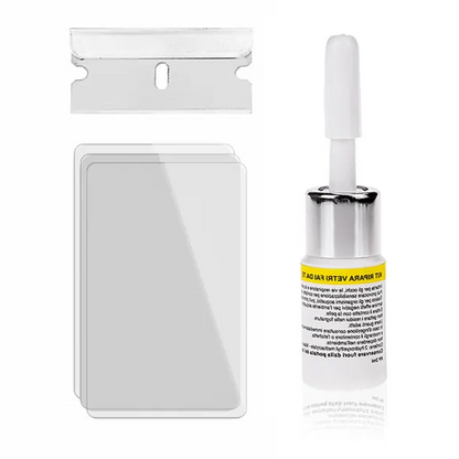 Glass Screen Repair Kit for Phones & Tablets – Windshield Chip Fix with Resin & Applicator