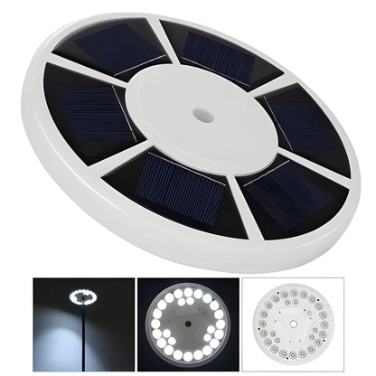 Automatic Dusk-to-Dawn Flagpole Topper Light Solar 26 LED 700 Lumen Waterproof Outdoor Lighting for Yard Garden Residential
