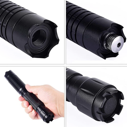 Laser Torch Light with Adjustable Focus, Portable Light, Camping Fire Starter, Survival Tool for Hiking Gear