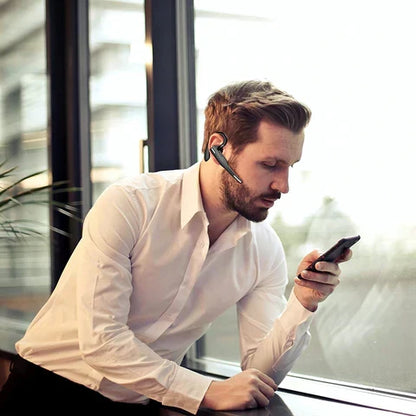 Over-Ear Bluetooth Earpiece for Phone Calls | Wireless Headset with Mic | Dual-Phone Pairing | 33-Foot Range | 25-Hour Talk Time | Work-from