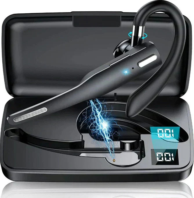 Over-Ear Bluetooth Earpiece for Phone Calls | Wireless Headset with Mic | Dual-Phone Pairing | 33-Foot Range | 25-Hour Talk Time | Work-from