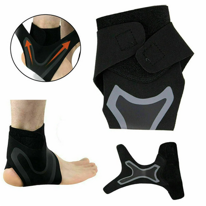 Tobillera de compresión ajustable con soporte envolvente para fascitis plantar, esguinces y tendinitis