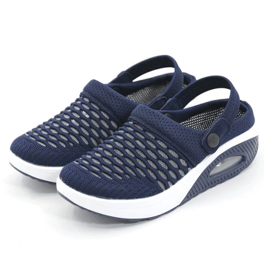 Women's Air Cushion Walking Sneakers with Orthopedic Support for Plantar Fasciitis Relief & Posture Correction