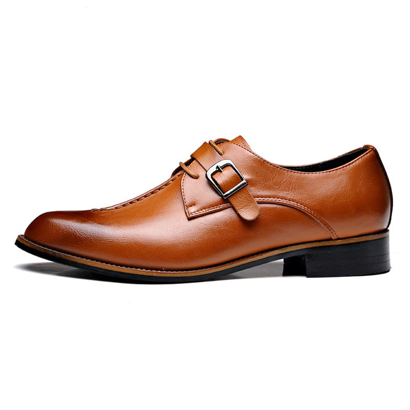 Men's Classic Dress Oxford Shoes in Genuine PU Leather – Waterproof & Scratch-Resistant Formal Footwear for Work, Weddings & Business