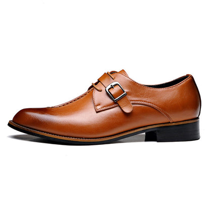 Men's Classic Dress Oxford Shoes in Genuine PU Leather – Waterproof & Scratch-Resistant Formal Footwear for Work, Weddings & Business