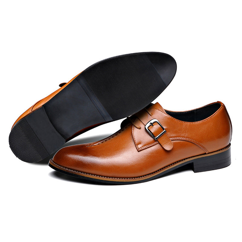 Men's Classic Dress Oxford Shoes in Genuine PU Leather – Waterproof & Scratch-Resistant Formal Footwear for Work, Weddings & Business