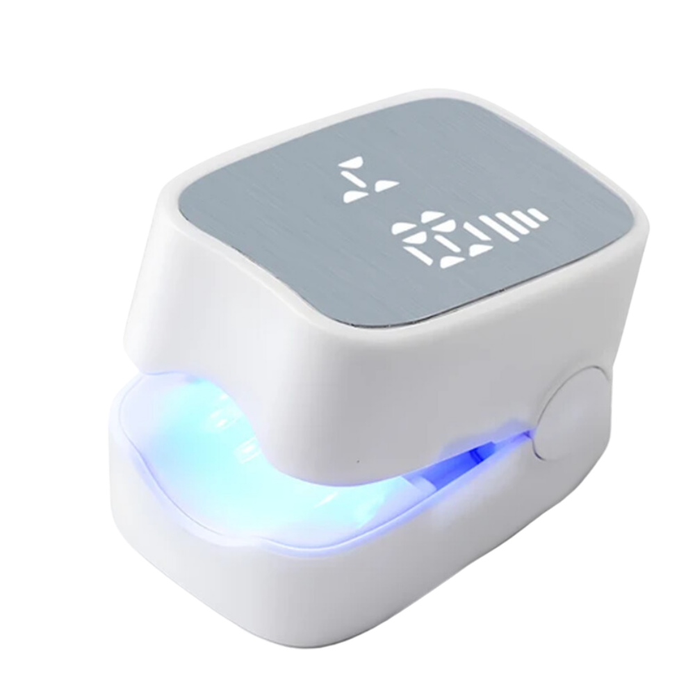 Dispositivo de fototerapia recargable para el cuidado de las uñas, tratamiento de modo dual con LED azul y láser frío, portátil para uso diario de 7 minutos para uñas de los pies y