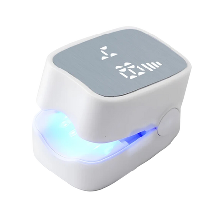 Dispositivo de fototerapia recargable para el cuidado de las uñas, tratamiento de modo dual con LED azul y láser frío, portátil para uso diario de 7 minutos para uñas de los pies y