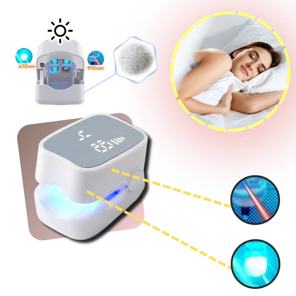 Dispositivo de fototerapia recargable para el cuidado de las uñas, tratamiento de modo dual con LED azul y láser frío, portátil para uso diario de 7 minutos para uñas de los pies y