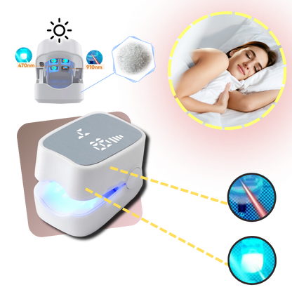 Dispositivo de fototerapia recargable para el cuidado de las uñas, tratamiento de modo dual con LED azul y láser frío, portátil para uso diario de 7 minutos para uñas de los pies y