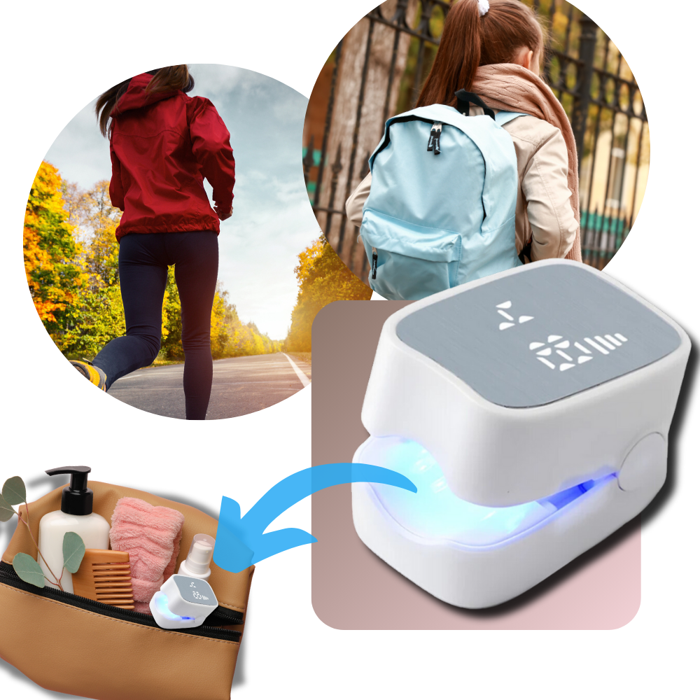 Dispositivo de fototerapia recargable para el cuidado de las uñas, tratamiento de modo dual con LED azul y láser frío, portátil para uso diario de 7 minutos para uñas de los pies y