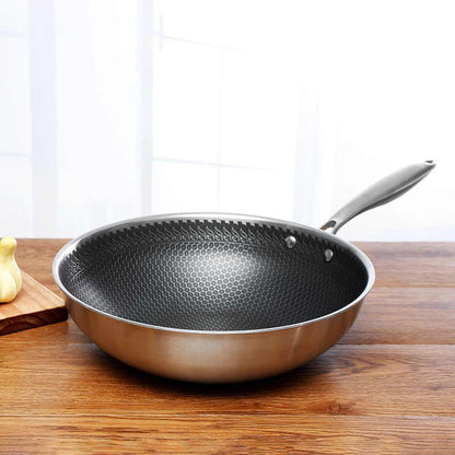 Stainless Steel Nonstick Frying Pan 11 Inch for Gas Induction Electric Ceramic Stovetops Dishwasher Safe
