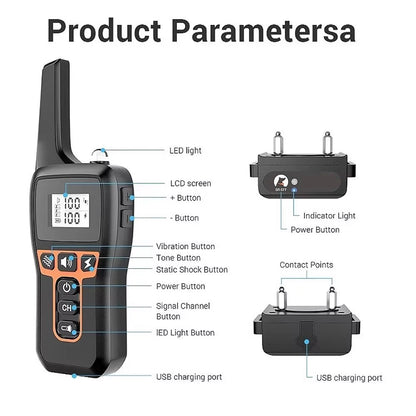 Remote Dog Training Collar with 3 Correction Modes, 3280 ft Range, Waterproof Rechargeable E-Collar for Small to Large Dogs 4-120 lbs