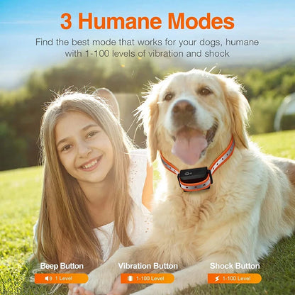 Remote Dog Training Collar with 3 Correction Modes, 3280 ft Range, Waterproof Rechargeable E-Collar for Small to Large Dogs 4-120 lbs