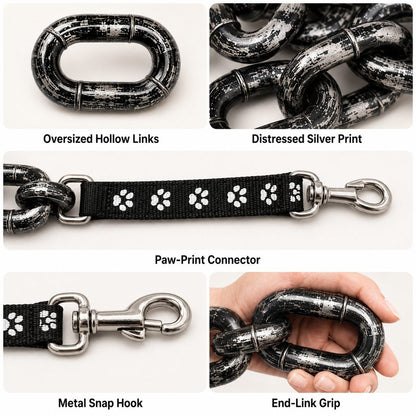 Ortekor Oversized Chain Dog Leash & Collar Set for Small Dogs - Make Everyday Walks Stand Out