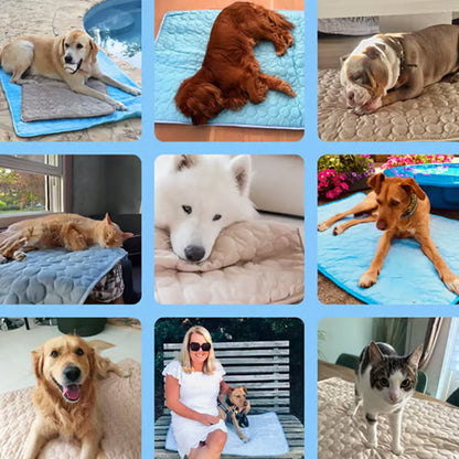 Self-Cooling Dog Mat | Gel-Free Heat Relief Pad for Summer | Machine Washable | 6 Sizes for Small to Large Dogs