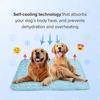Self-Cooling Dog Mat | Gel-Free Heat Relief Pad for Summer | Machine Washable | 6 Sizes for Small to Large Dogs