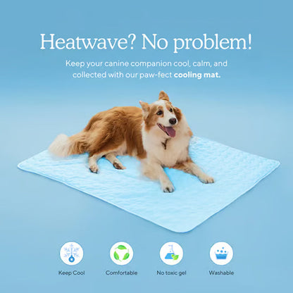 Self-Cooling Dog Mat | Gel-Free Heat Relief Pad for Summer | Machine Washable | 6 Sizes for Small to Large Dogs