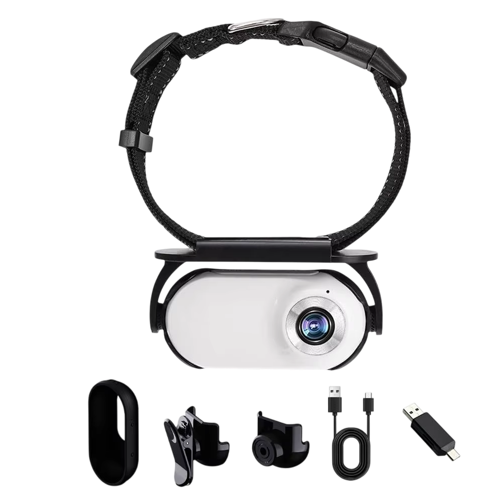 HD Pet Camera Collar for Cats – 1080P Video Recording with 4-Hour Battery & Wide-Angle Lens