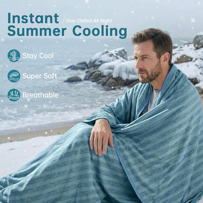 Chill Comfort | Manta refrescante para personas calurosas con tecnología Arc-Chill | Manta ligera y transpirable de verano para viajes y uso al aire libre