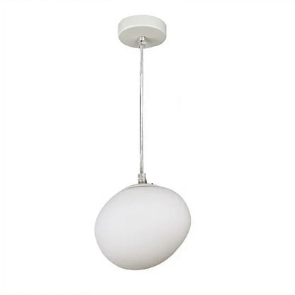 Frosted Glass Globe Ceiling Fixture with Adjustable Cord for Dining Room Kitchen Island Bedroom Hallway Overhead Lighting Modern Iron Accent